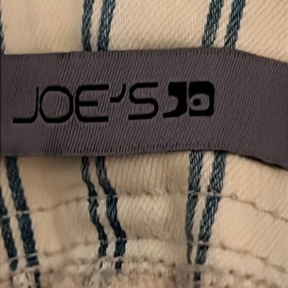 Joe's Jeans Light Yellow Blue Vertical Striped "Slim Fit" Pants Size 27 - Picture 7 of 7